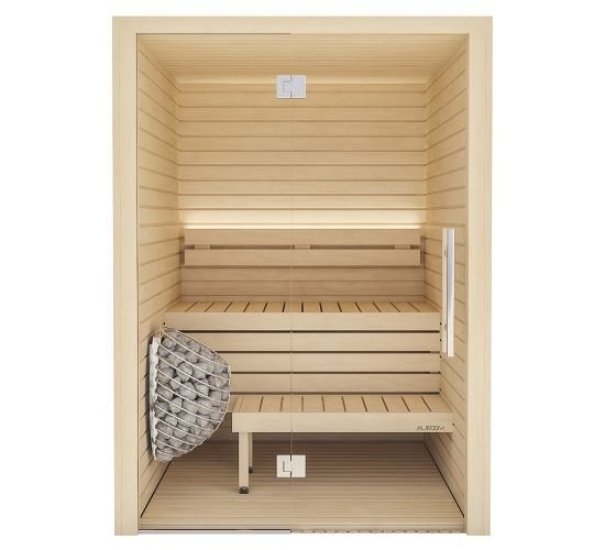 Auroom Cala Glass 4-Person Traditional Sauna Kit w/ Aspen Wood -  product_vendor - Peak Primal Wellness