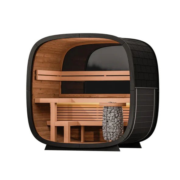 Leil Saunas Black Cube Classic - 4 Person Outdoor Sauna Kit -  product_vendor - Peak Primal Wellness