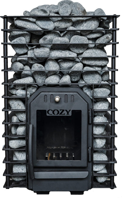 Cozy Heat Quattro Sauna Stove - Wood-Burning Sauna Stove, Up to 18kW