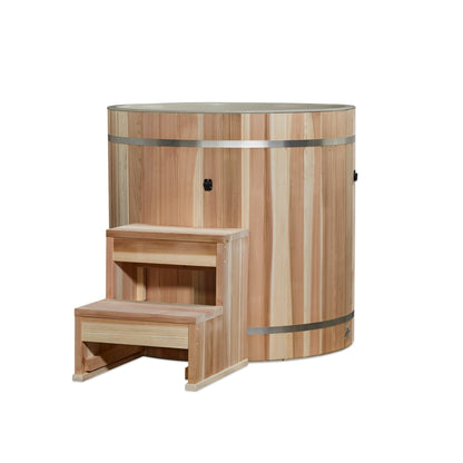 Dynamic Cold Therapy Cedar Barrel Spa – Plastic Tub  | Chiller Not Included - Sold Separate | DCT-B-042-PLPC-34