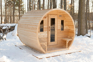 Dundalk LeisureCraft CT Elation 2-4 Person Traditional Outdoor Barrel Sauna -  product_vendor - Peak Primal Wellness