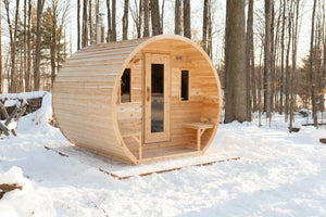 Dundalk LeisureCraft CT Elation 2-4 Person Traditional Outdoor Barrel Sauna -  product_vendor - Peak Primal Wellness