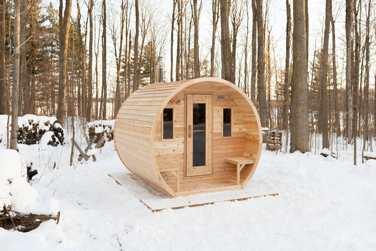 Dundalk LeisureCraft CT Elation 2-4 Person Traditional Outdoor Barrel Sauna -  product_vendor - Peak Primal Wellness