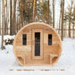 Dundalk LeisureCraft CT Elation 2-4 Person Traditional Outdoor Barrel Sauna -  product_vendor - Peak Primal Wellness