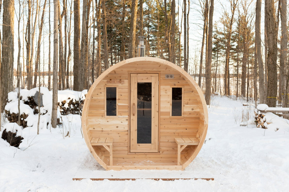 Dundalk LeisureCraft CT Elation 2-4 Person Traditional Outdoor Barrel Sauna -  product_vendor - Peak Primal Wellness