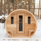 Dundalk LeisureCraft CT Elation 2-4 Person Traditional Outdoor Barrel Sauna -  product_vendor - Peak Primal Wellness