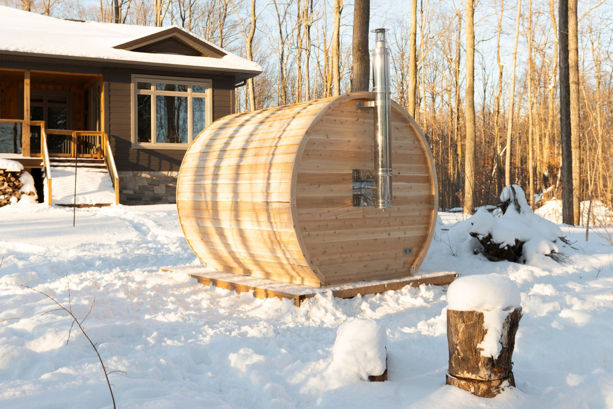 Dundalk LeisureCraft CT Elation 2-4 Person Traditional Outdoor Barrel Sauna -  product_vendor - Peak Primal Wellness