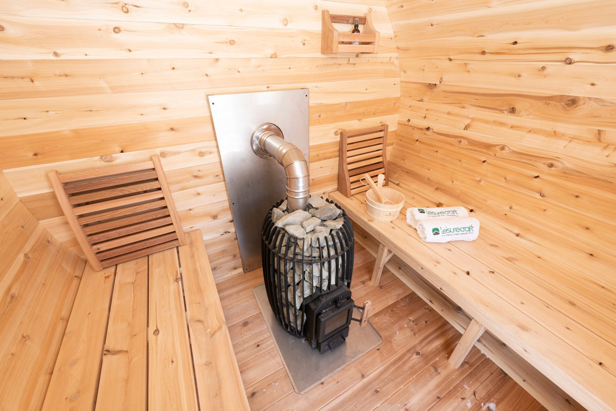 Dundalk LeisureCraft CT Elation 2-4 Person Traditional Outdoor Barrel Sauna -  product_vendor - Peak Primal Wellness