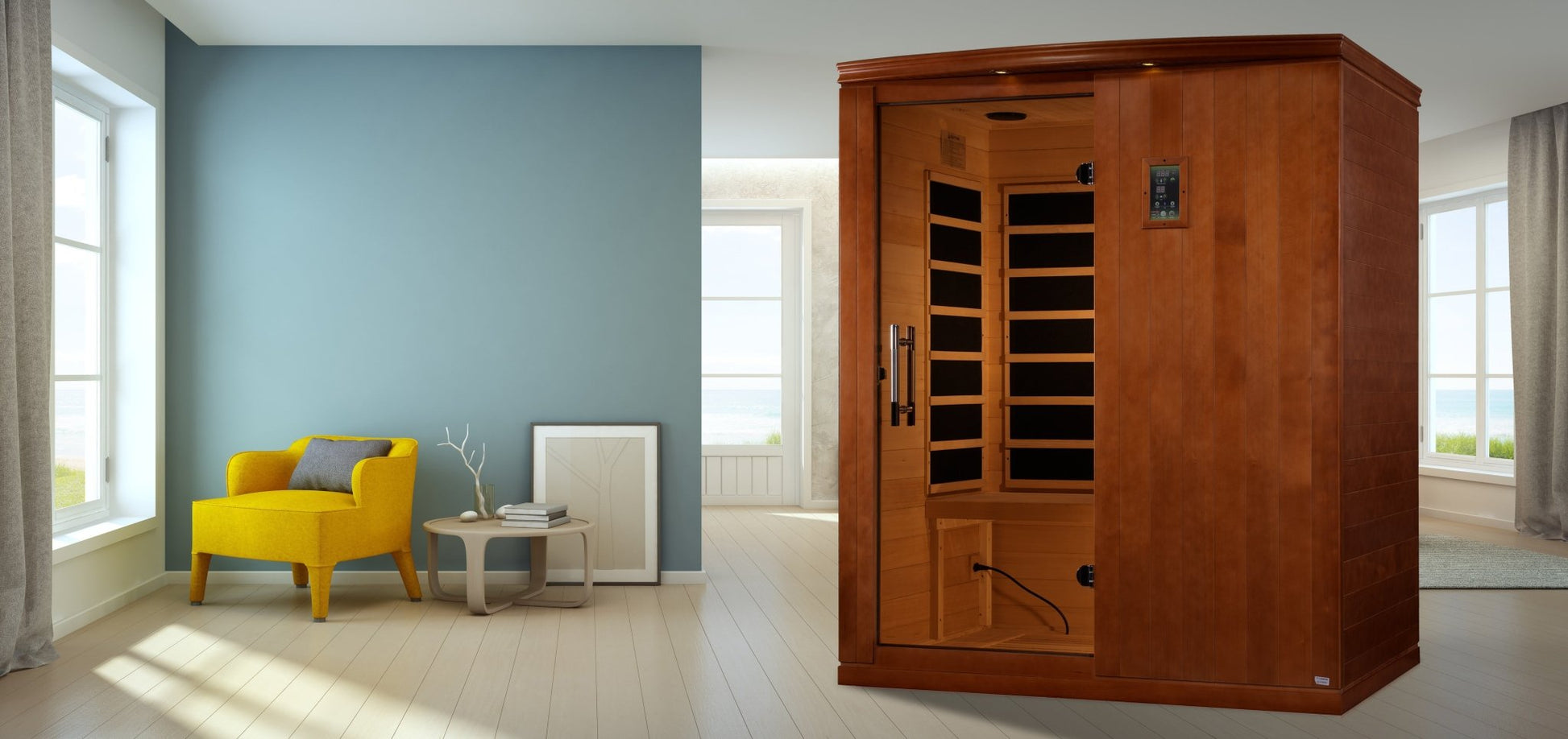 Dynamic Saunas Madrid Limited Elite 3 Person Ultra Low EMF FAR IR Sauna (DYN - 6310 - 04 Elite) -  product_vendor - Peak Primal Wellness