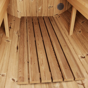 SaunaLife E7 Sauna Barrel Floor Kit - Durable Nordic Thermo-Spruce, Eco-Friendly & Weather-Resistant