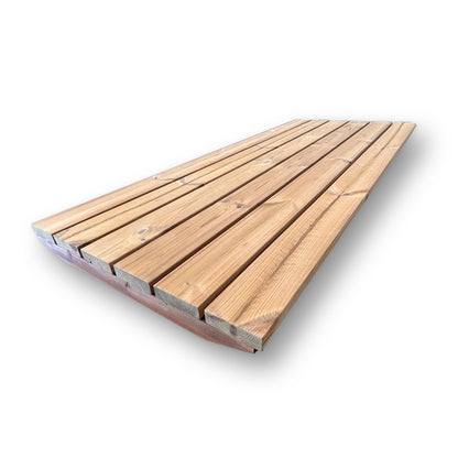 SaunaLife E7 Sauna Barrel Floor Kit - Durable Nordic Thermo-Spruce, Eco-Friendly & Weather-Resistant