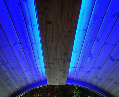 SaunaLife ERGO-Series E Mood Color LED Light Valance - Dimmable RGB Lighting for Saunas