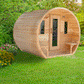Dundalk LeisureCraft CT Elation 2-4 Person Traditional Outdoor Barrel Sauna