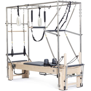 Elina Pilates Elite Cadillac-Reformer with Adjustable Components & 8-Wheel Carriage System