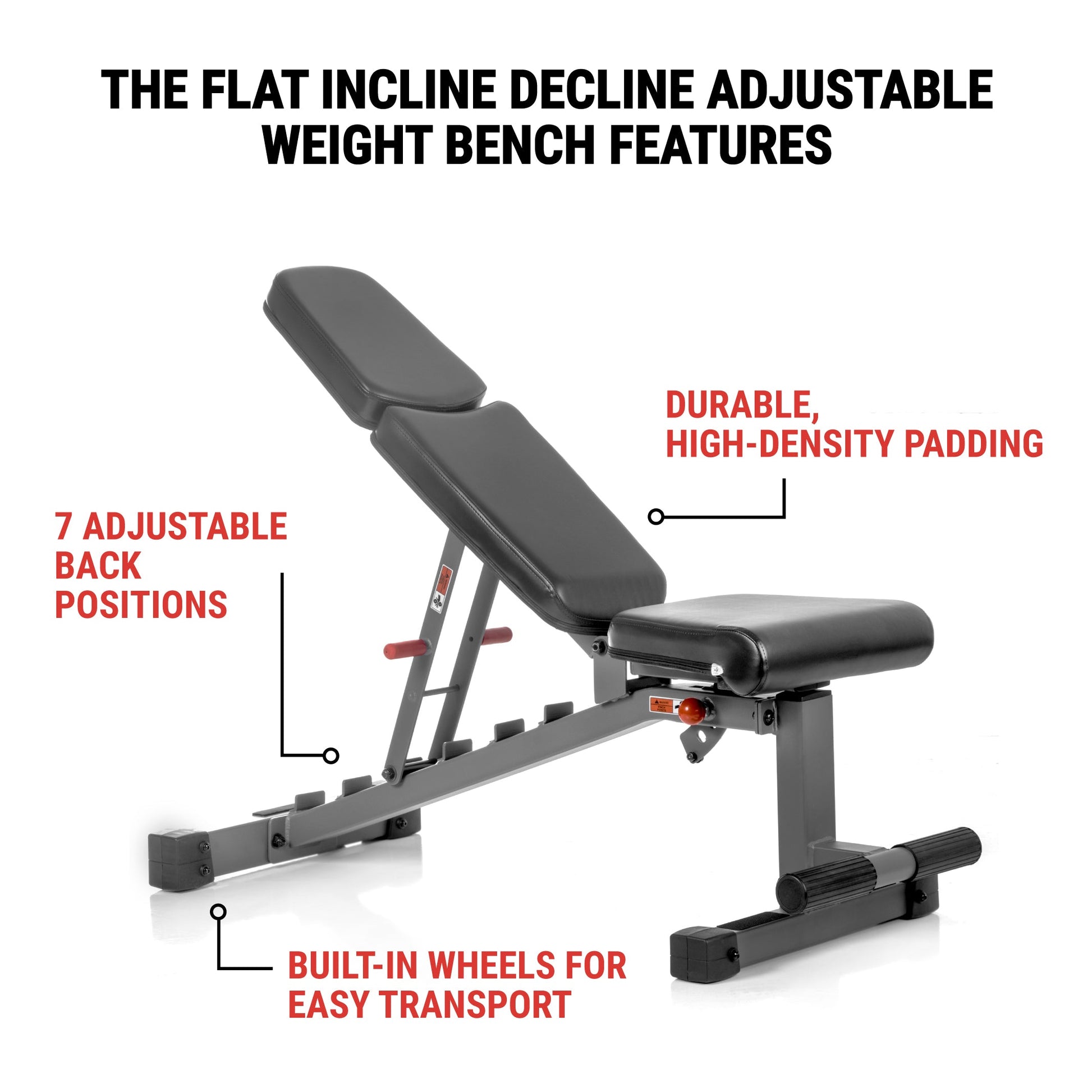 XMark Ox Series Adjustable Flat, Incline, Decline (FID) Weight Bench -  product_vendor - Peak Primal Wellness