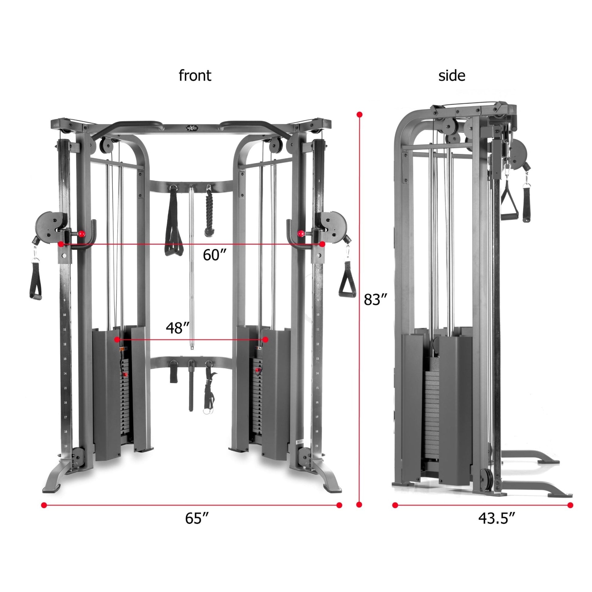 XMark Functional Trainer Cable Machine with Dual 200 lb Weight Stacks -  product_vendor - Peak Primal Wellness