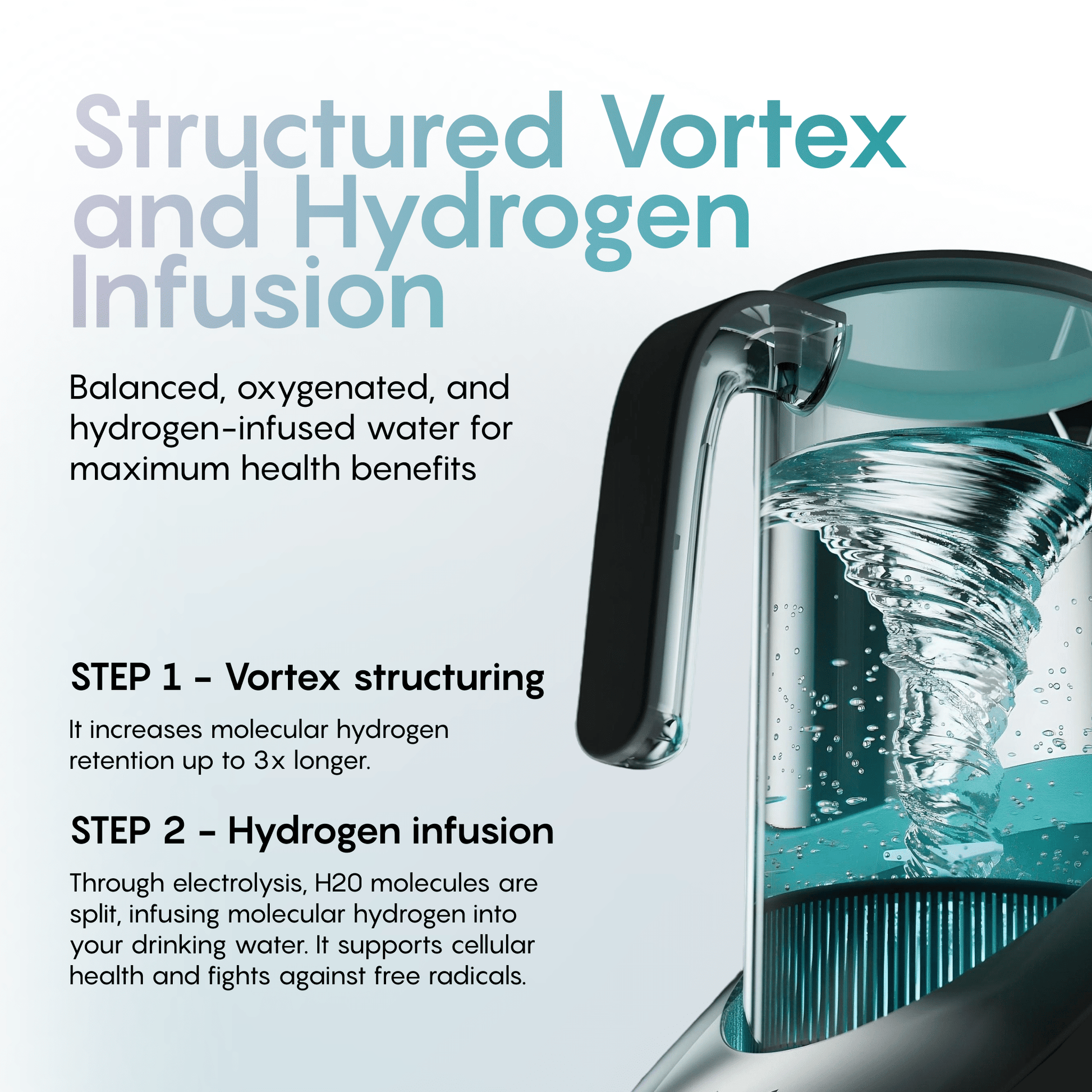PIURIFY Water Hydrogenator® Pitcher -  product_vendor - Peak Primal Wellness