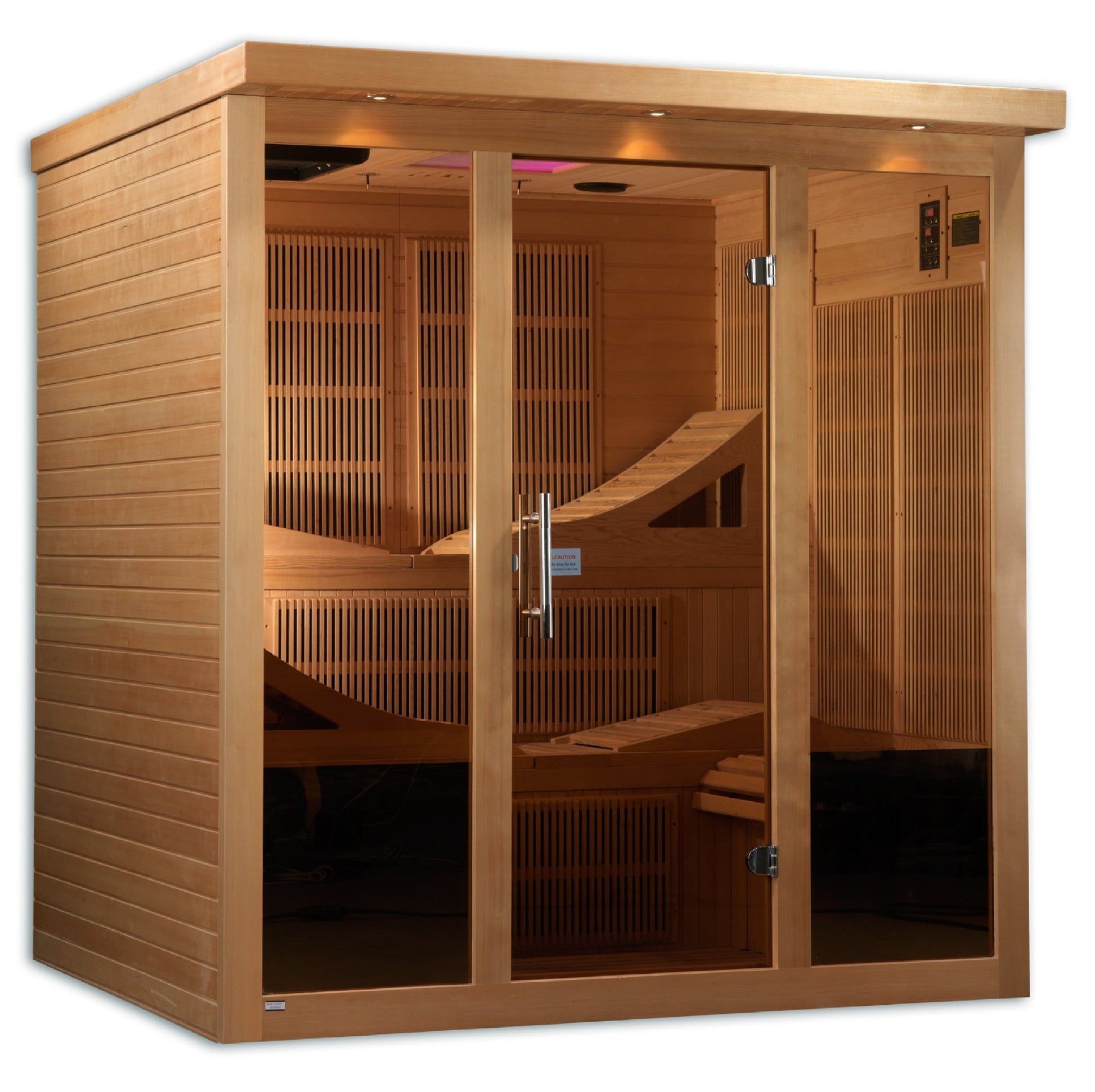 Golden Designs Monaco 6 Person Near Zero EMF Far IR Sauna (GDI - 6996 - 01 Elite) -  product_vendor - Peak Primal Wellness