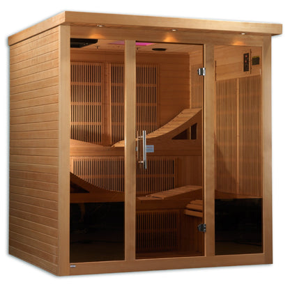 Golden Designs Monaco 6 Person Near Zero EMF Far IR Sauna (GDI - 6996 - 01 Elite) -  product_vendor - Peak Primal Wellness