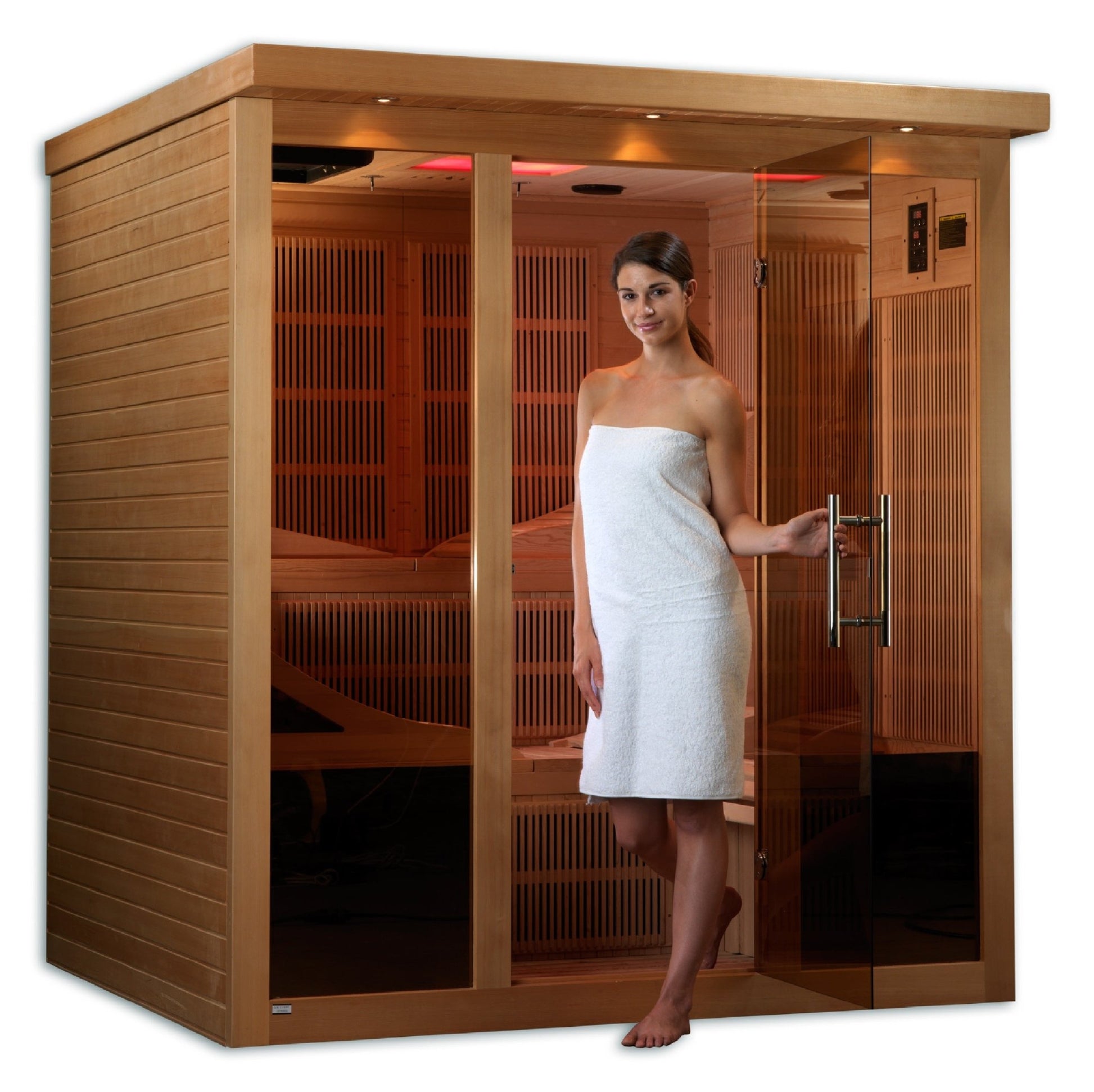 Golden Designs Monaco 6 Person Near Zero EMF Far IR Sauna (GDI - 6996 - 01 Elite) -  product_vendor - Peak Primal Wellness