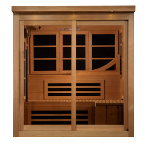 Golden Designs 6 Person Near Zero EMF Far IR Sauna (GDI-6996-02 Elite)