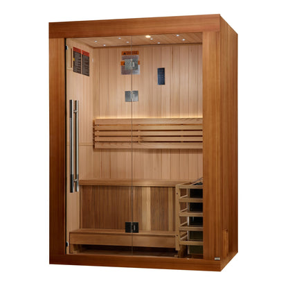 2025 Golden Designs Updated Sundsvall 2 Person Traditional Sauna (GDI - 7289 - 02) -  product_vendor - Peak Primal Wellness
