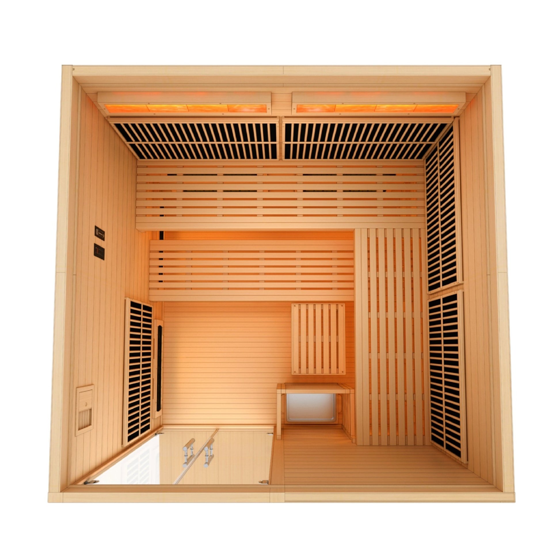 2025 Golden Designs Toledo 6 Person Hybrid Sauna (Indoor) Full Spectrum and Harvia Traditional Stove (GDI - 8360 - 01) -  product_vendor - Peak Primal Wellness