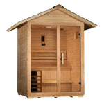 Golden Designs Arlberg 3 Person Traditional Outdoor Sauna (GDI - 8103 - 01) -  product_vendor - Peak Primal Wellness