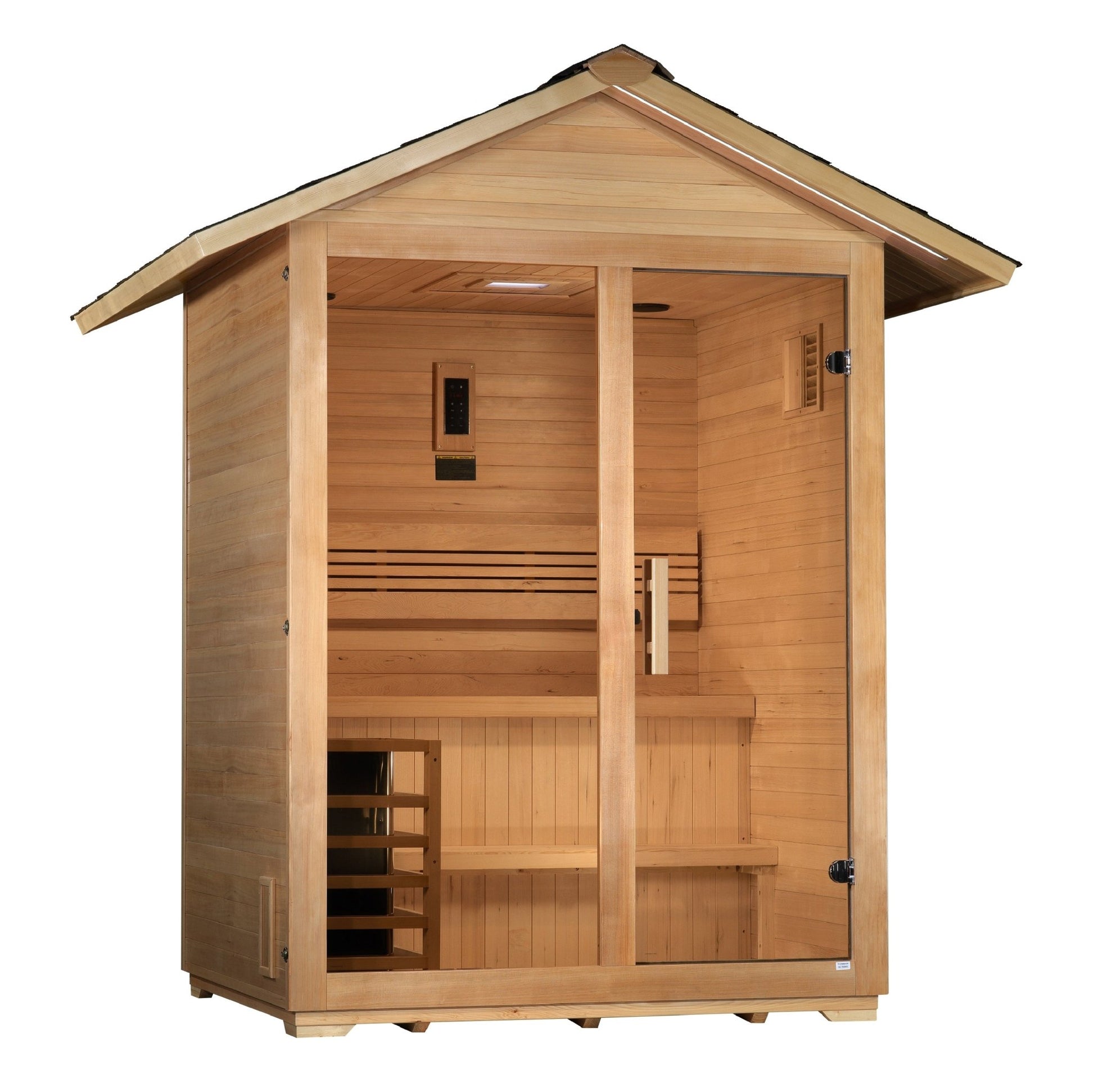 Golden Designs Arlberg 3 Person Traditional Outdoor Sauna (GDI - 8103 - 01) -  product_vendor - Peak Primal Wellness