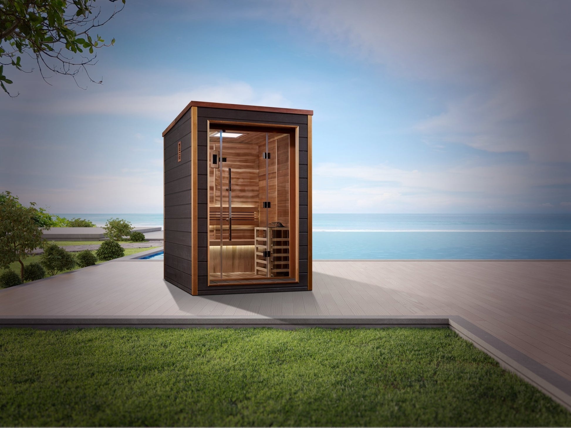 Golden Designs Narvik 2 Person Outdoor - Indoor Traditional Sauna (GDI - 8202 - 01) -  product_vendor - Peak Primal Wellness