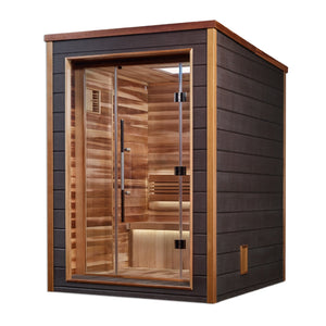 Golden Designs Narvik 2 Person Outdoor - Indoor Traditional Sauna (GDI - 8202 - 01) -  product_vendor - Peak Primal Wellness