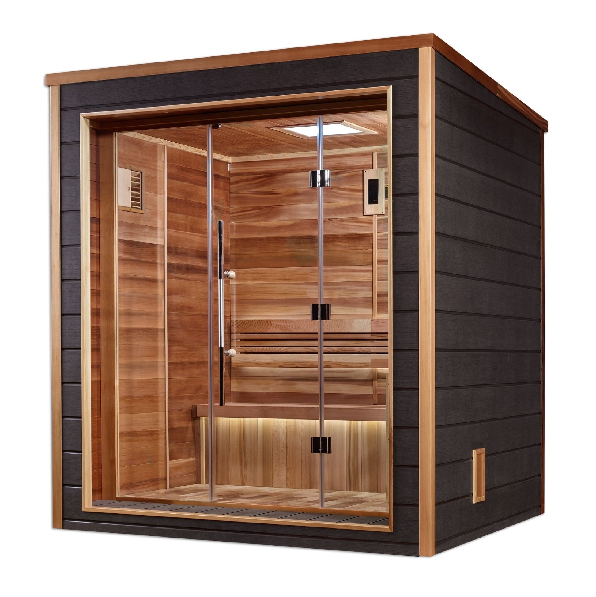 Golden Designs Drammen 3 Person Outdoor - Indoor Traditional Sauna (GDI - 8023 - 01) -  product_vendor - Peak Primal Wellness