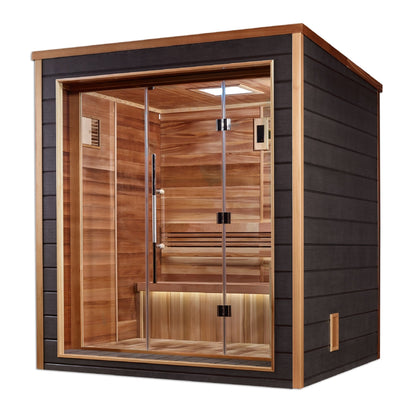 Golden Designs Drammen 3 Person Outdoor - Indoor Traditional Sauna (GDI - 8203 - 01) -  product_vendor - Peak Primal Wellness