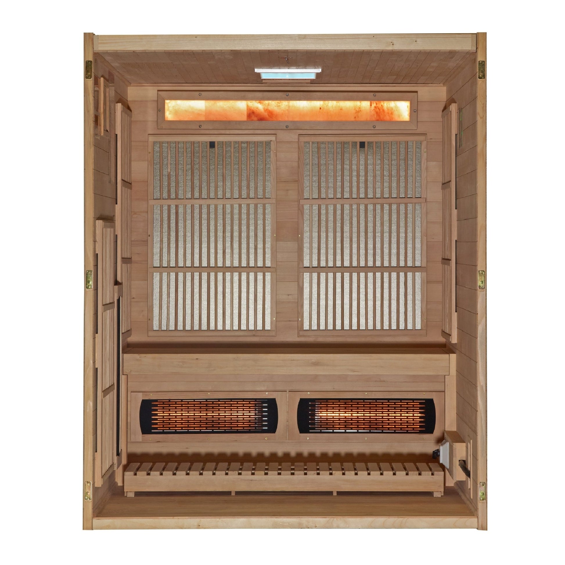 2025 Golden Designs Soria 3 Person Hybrid Sauna (Indoor) Full Spectrum and Harvia Traditional Stove (GDI - 8330 - 01) -  product_vendor - Peak Primal Wellness