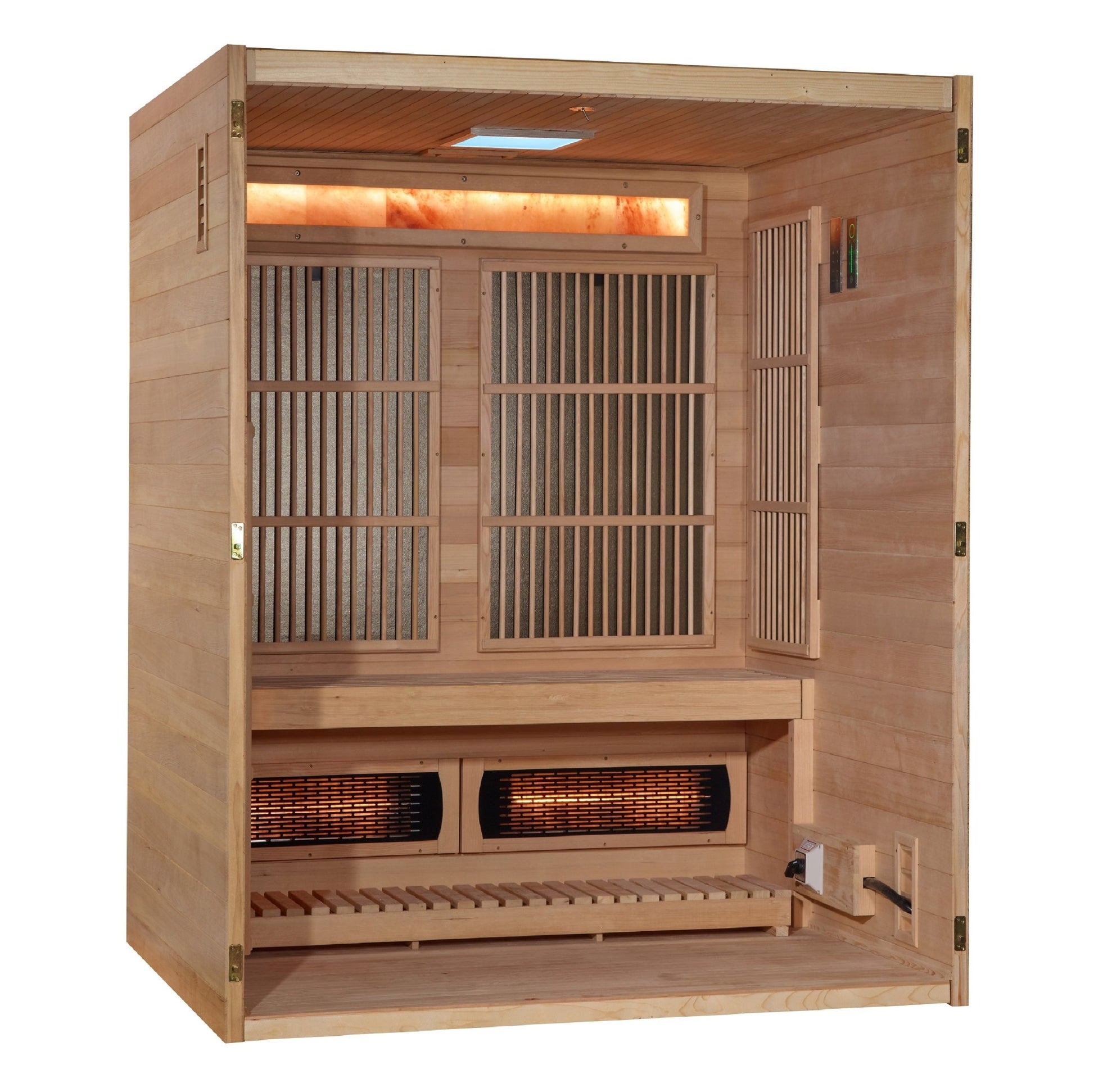 2025 Golden Designs Soria 3 Person Hybrid Sauna (Indoor) Full Spectrum and Harvia Traditional Stove (GDI - 8330 - 01) -  product_vendor - Peak Primal Wellness