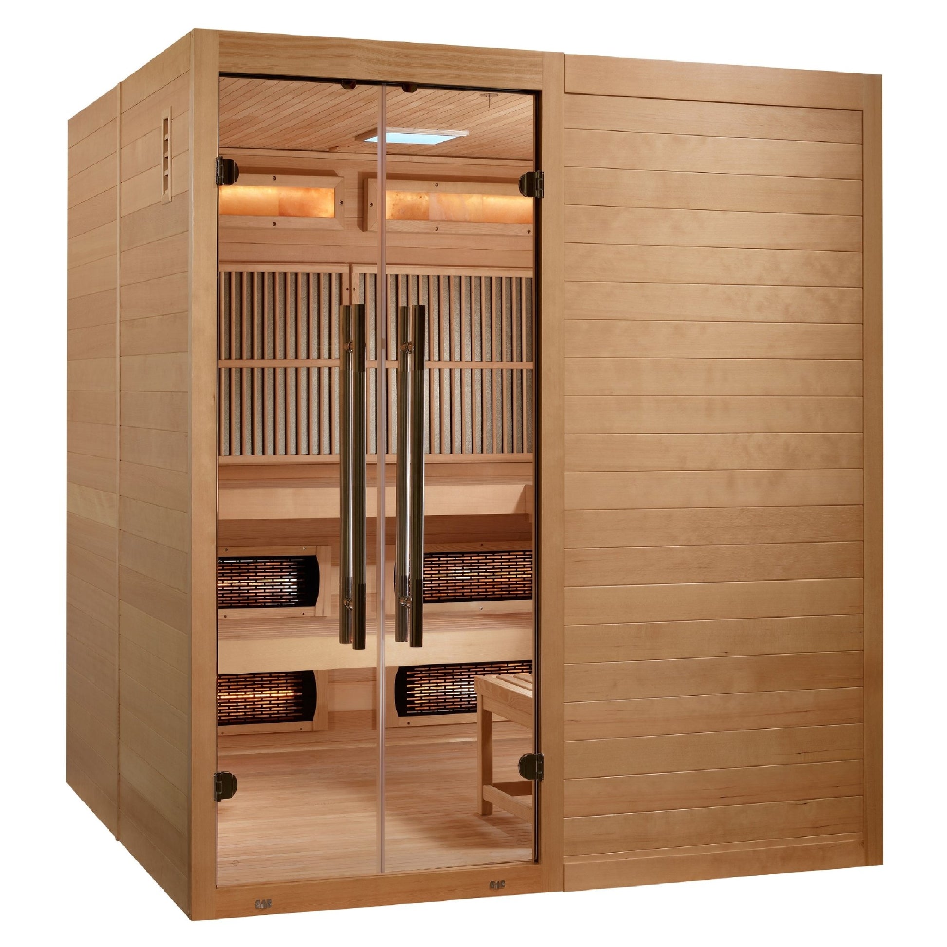 2025 Golden Designs Toledo 6 Person Hybrid Sauna (Indoor) Full Spectrum and Harvia Traditional Stove (GDI - 8360 - 01) -  product_vendor - Peak Primal Wellness