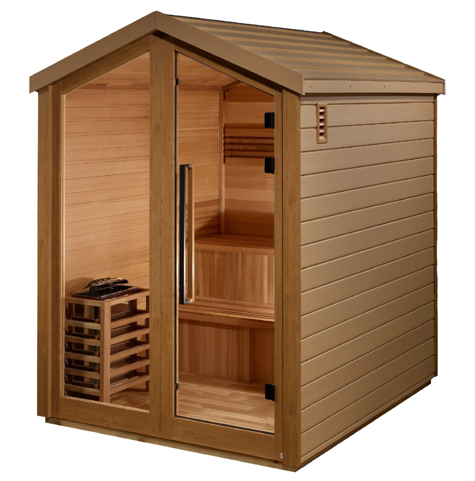 Golden Designs Kaarina 6 Person Barn Outdoor Traditional Sauna (GDI - 8506 - 01) -  product_vendor - Peak Primal Wellness