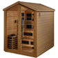 Golden Designs Kaskinen 6 Person Barn Hybrid (PureTech™ Full Spectrum IR or Traditional Stove) Outdoor Sauna (GDI - 8526 - 01) -  product_vendor - Peak Primal Wellness