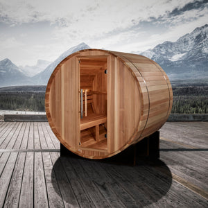Golden Designs St. Moritz 2 Person Barrel Traditional Sauna (GDI - B002 - 01) -  product_vendor - Peak Primal Wellness