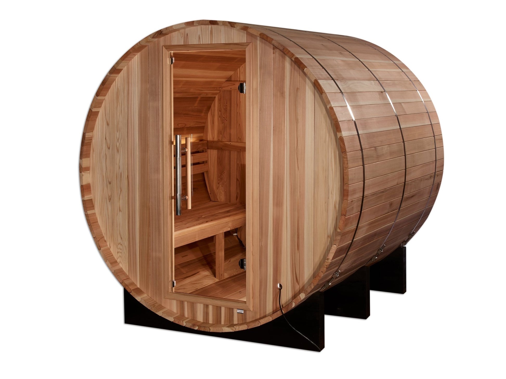 Golden Designs Arosa 4 Person Barrel Traditional Sauna (GDI - B004 - 01) -  product_vendor - Peak Primal Wellness