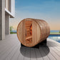 Golden Designs Zurich 4 Person Barrel with Bronze Privacy View Traditional Sauna (GDI - B024 - 01) -  product_vendor - Peak Primal Wellness