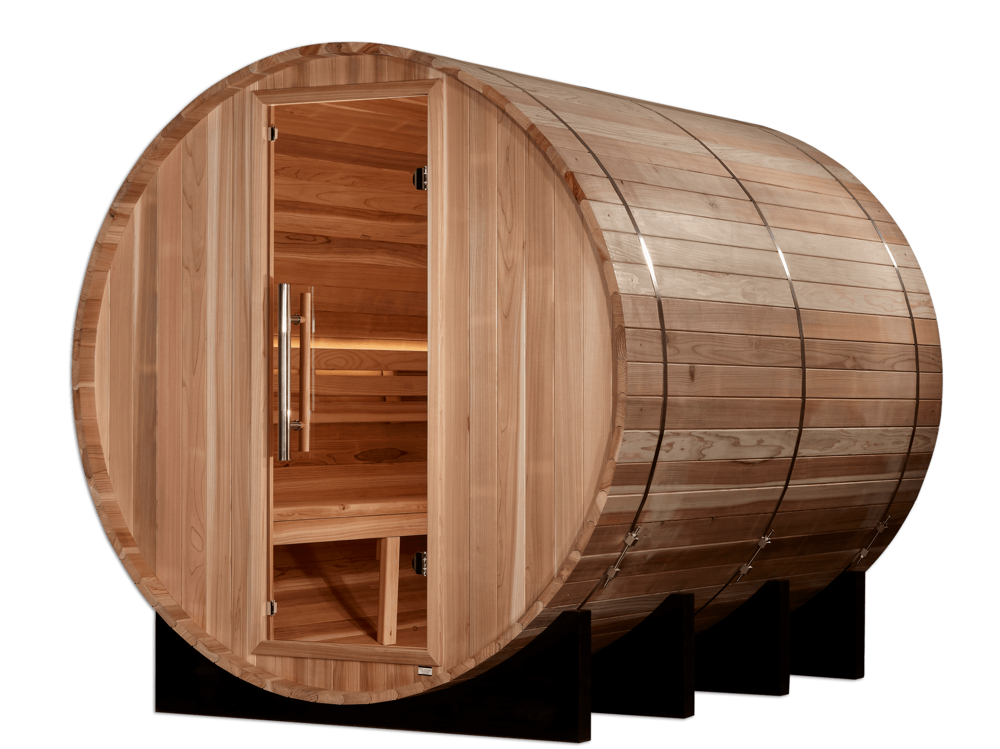 Golden Designs Klosters 6 Person Barrel Traditional Sauna (GDI - B006 - 01) -  product_vendor - Peak Primal Wellness