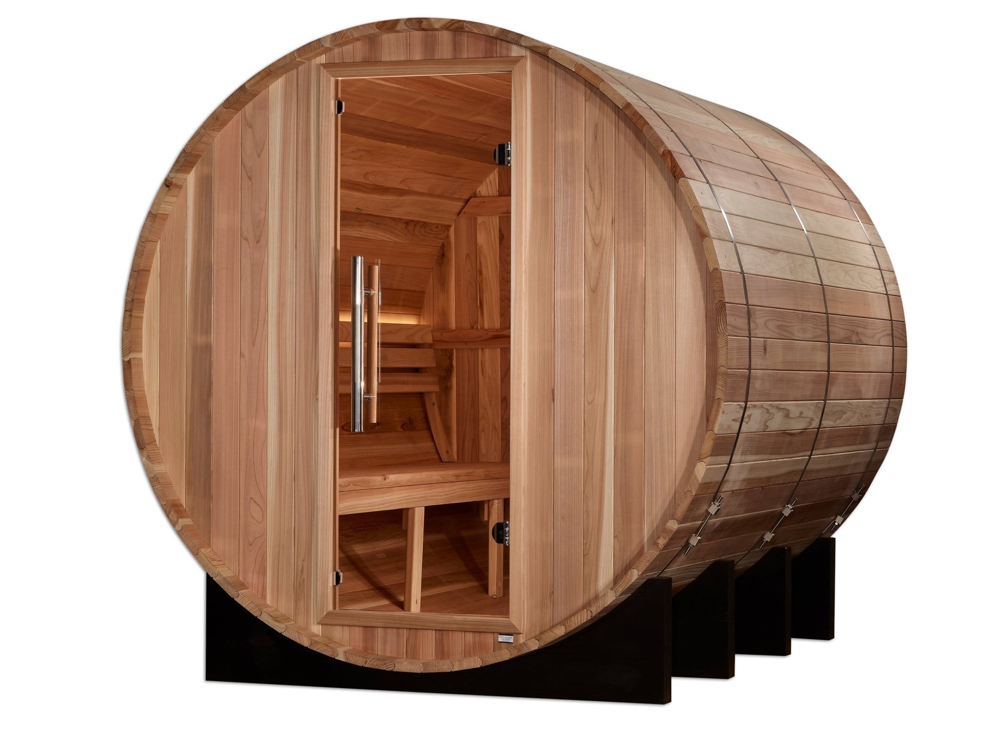 Golden Designs Klosters 6 Person Barrel Traditional Sauna (GDI - B006 - 01) -  product_vendor - Peak Primal Wellness