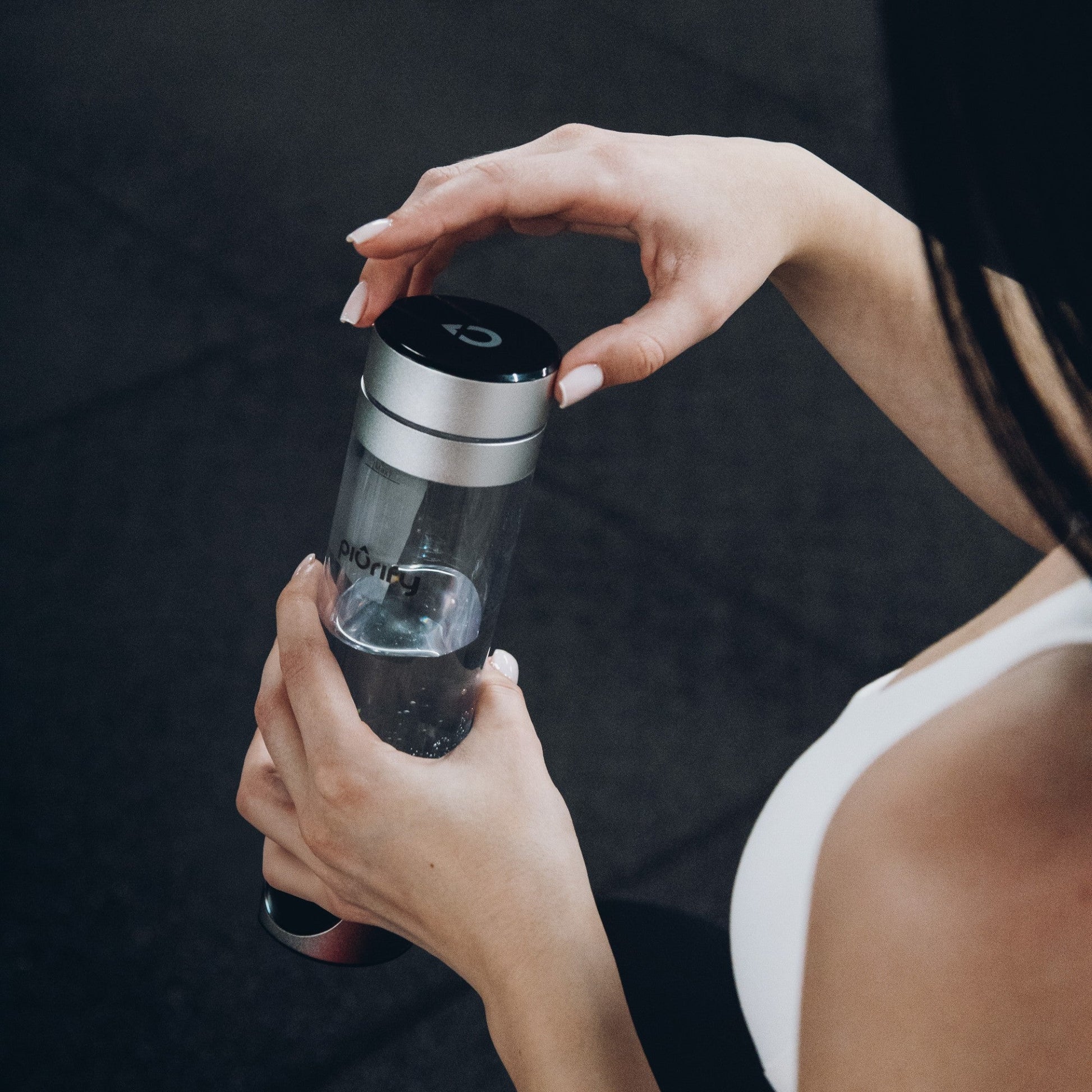 PIURIFY Hydrogenator® Hydrogen Water Bottle - Silver -  product_vendor - Peak Primal Wellness