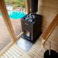 Harvia Linear 18 Compact Black Linear Series 14.3kW Wood-Burning Sauna Stove -  product_vendor - Peak Primal Wellness