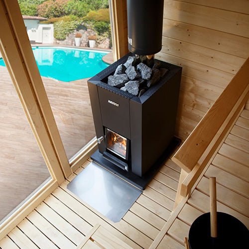 Harvia Linear 18 Compact Black Linear Series 14.3kW Wood-Burning Sauna Stove -  product_vendor - Peak Primal Wellness