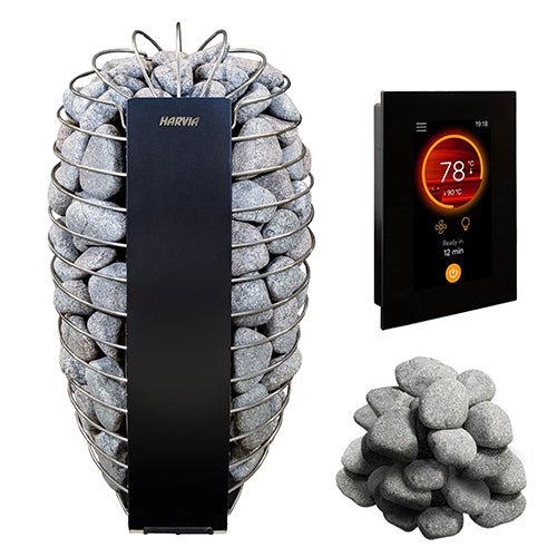 Harvia Spirit Series SP80E 8kW Sauna Heater Package, Black -  product_vendor - Peak Primal Wellness