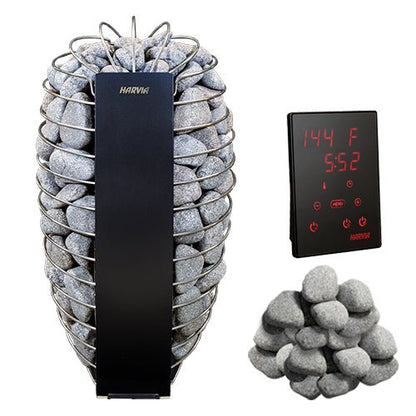 Harvia Spirit Series SP80E 8kW Sauna Heater Package, Black -  product_vendor - Peak Primal Wellness