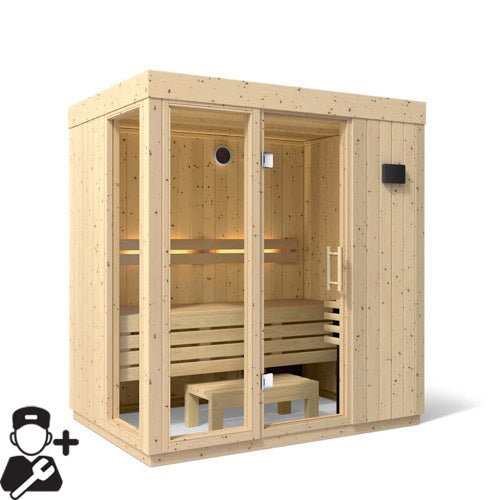 Kohler C1 Indoor Sauna Kit, Scandinavian Spruce, Up to 5 Persons -  product_vendor - Peak Primal Wellness