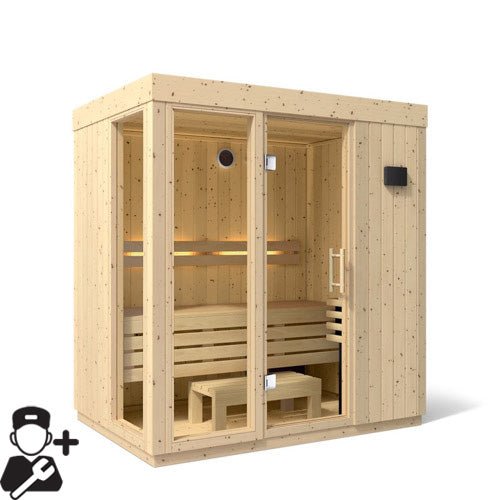 Kohler C1 Indoor Sauna Kit, Scandinavian Spruce, Up to 5 Persons -  product_vendor - Peak Primal Wellness